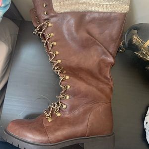 Torrid wide calf book with sweater overlay